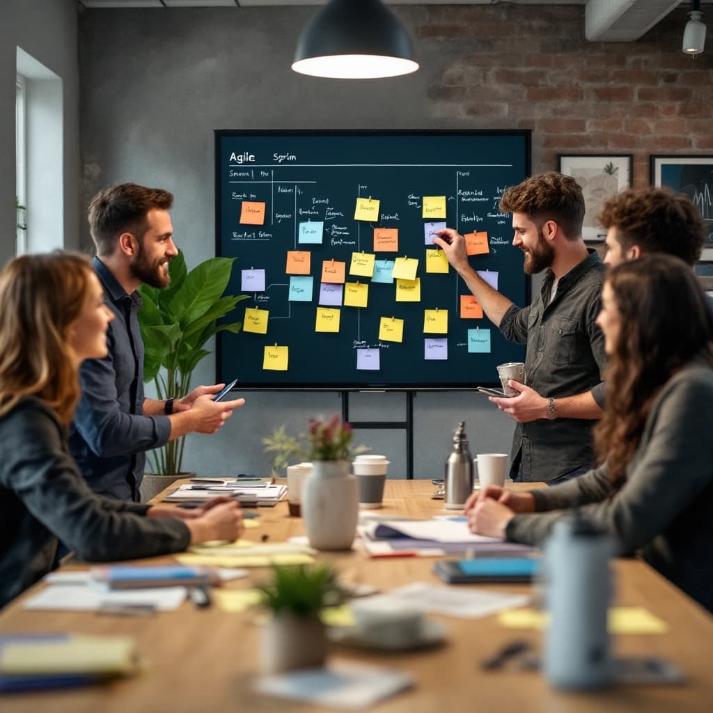 Agile project delivery team sprint planning
